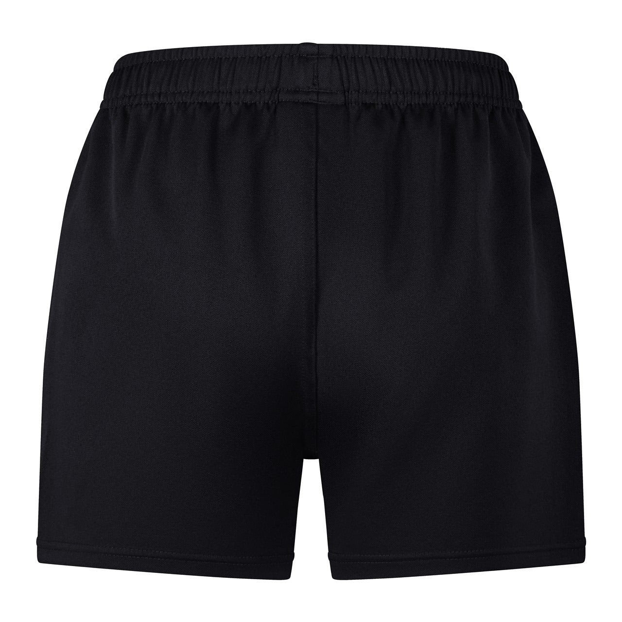Canterbury Professional Poly Short 2.0 Junior rugby shorts in black with Canterbury logo, designed for young rugby players.