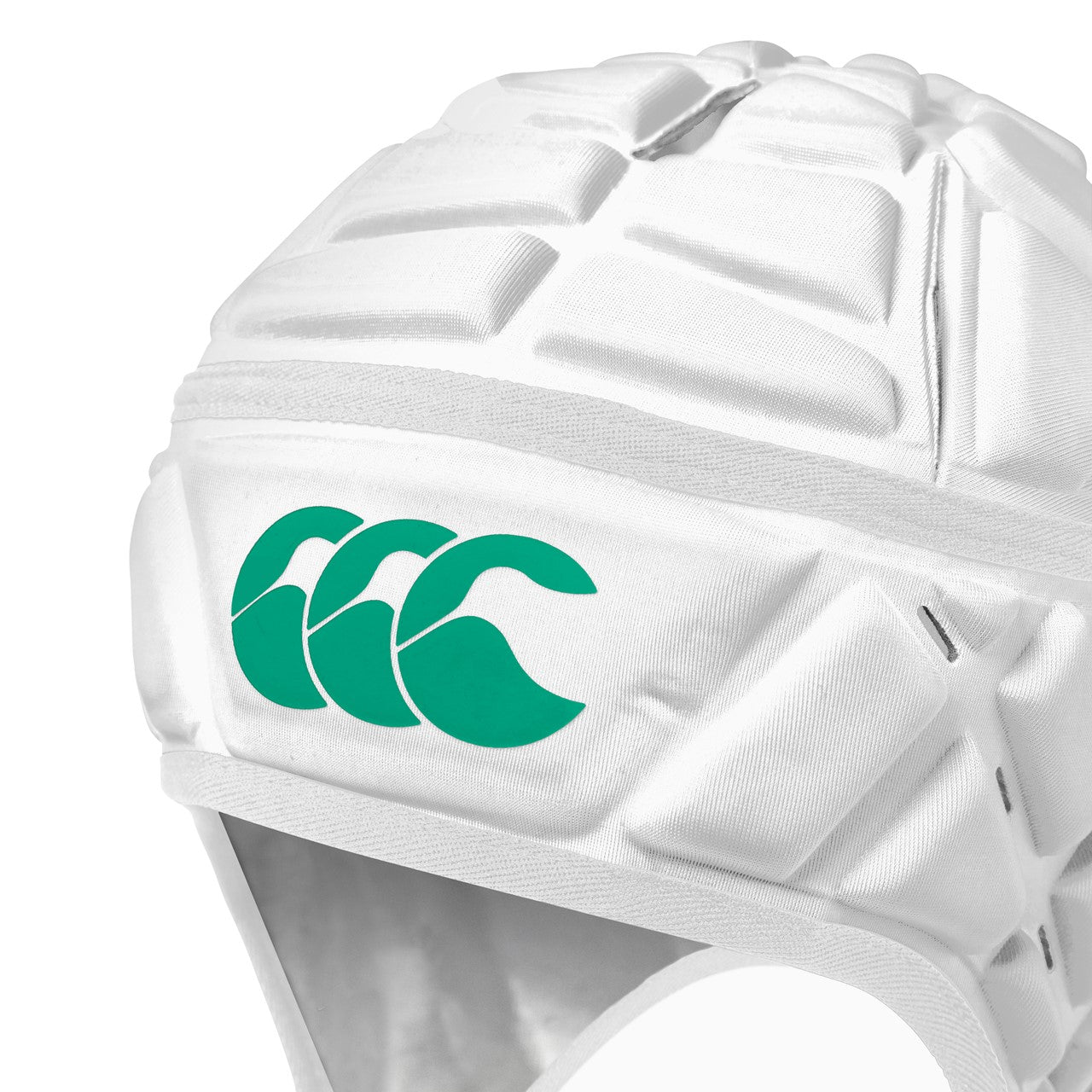 Canterbury Raze rugby headguard with padded interior and adjustable straps, designed for protection during rugby matches.
