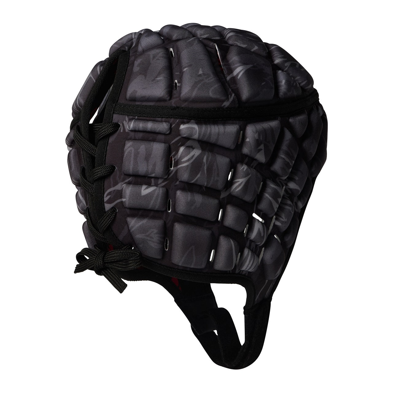 Canterbury Force Raze rugby headguard with padded ear protection and adjustable straps, designed for optimal safety and comfort.