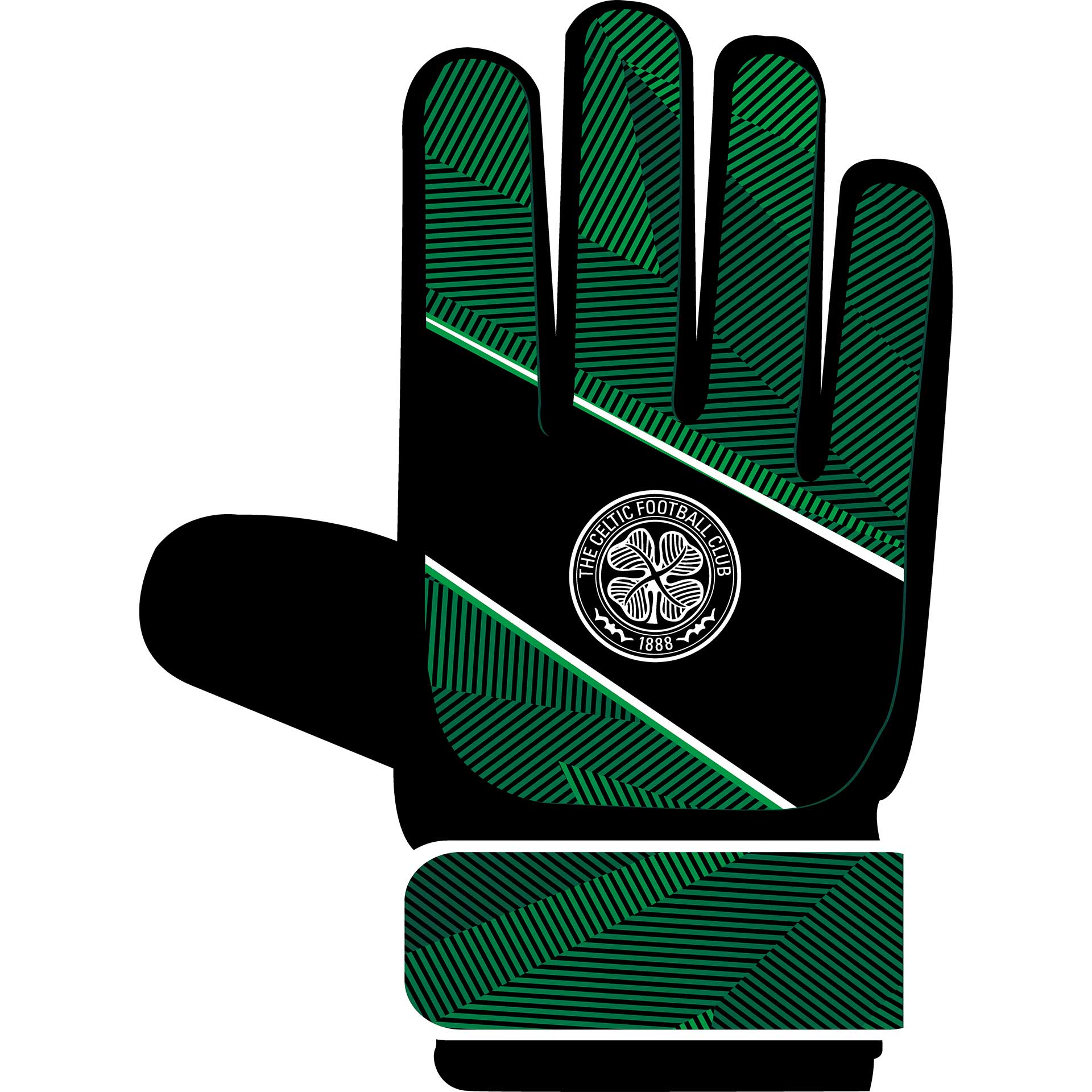 Team Merchandise goalkeeper gloves with padded palms and adjustable wrist straps, designed for soccer goalkeepers.