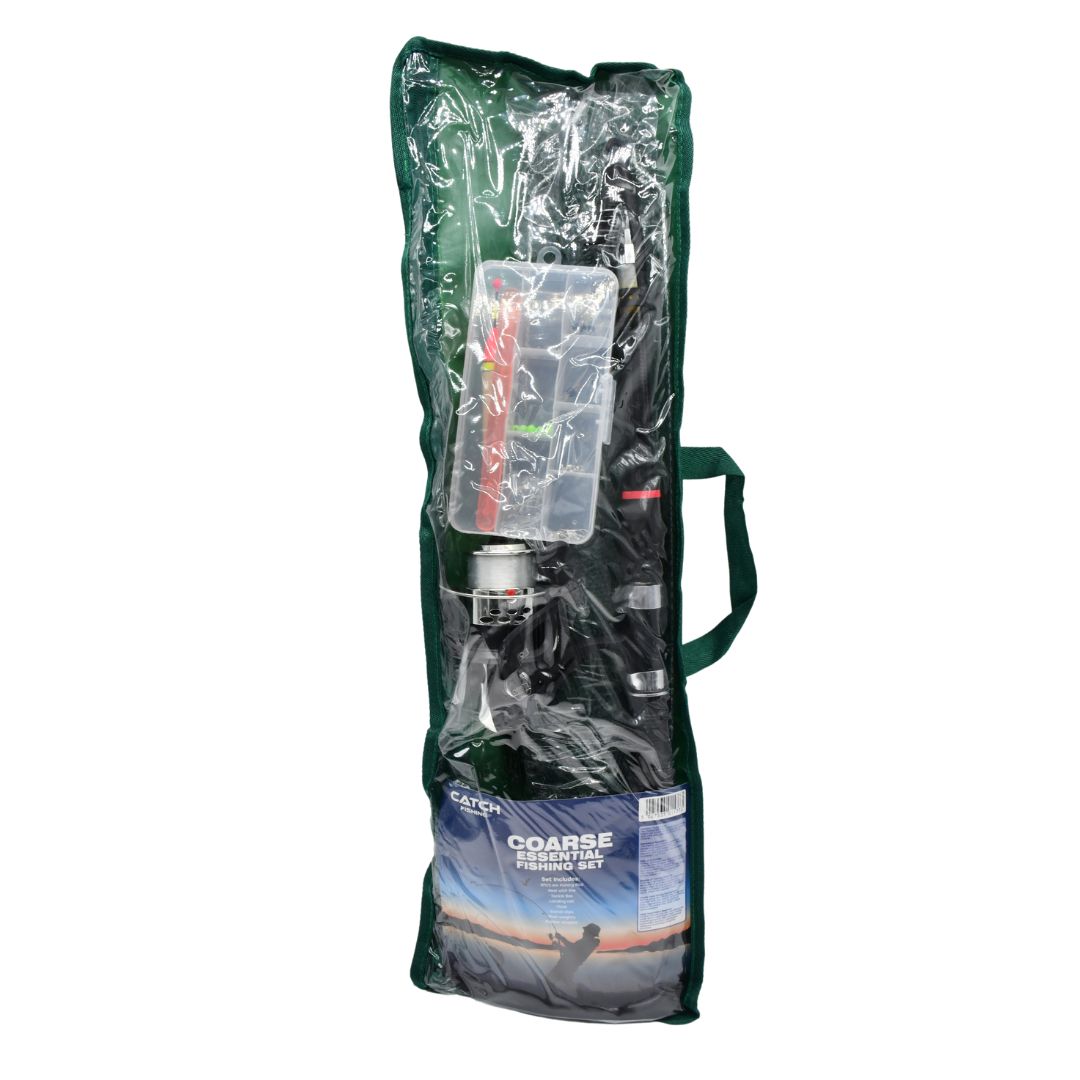 Catch Fishing Coarse Essential Fishing Set with rod, reel, and net for recreational fishing. Sporting goods by Catch Fishing.