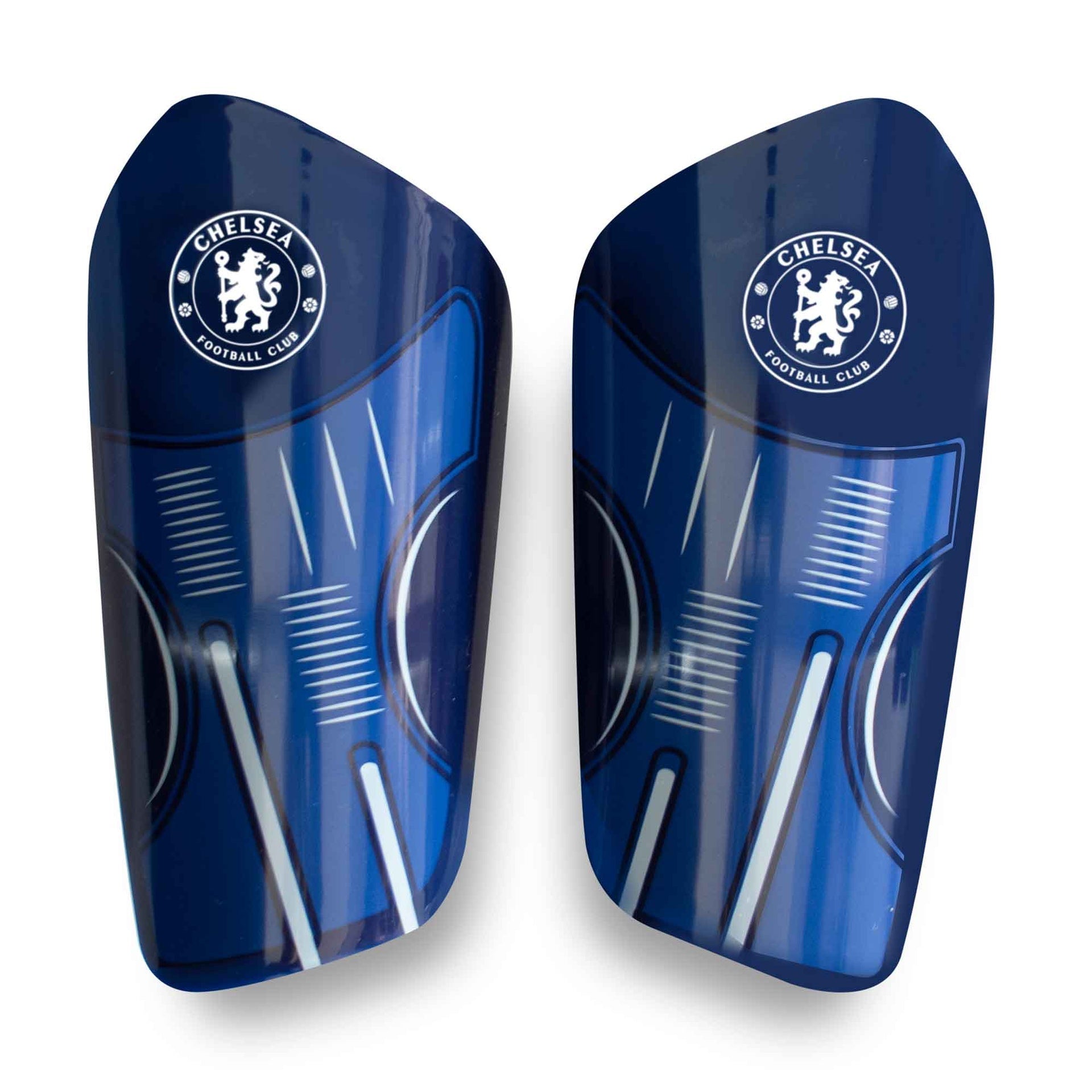 Team Merchandise slip-in shin guards for sports, lightweight and protective, shown in black with adjustable straps.