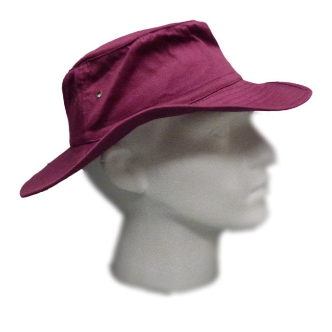 Kookaburra wide brim cricket hat with protective brim and breathable fabric, designed for sun protection during cricket matches.