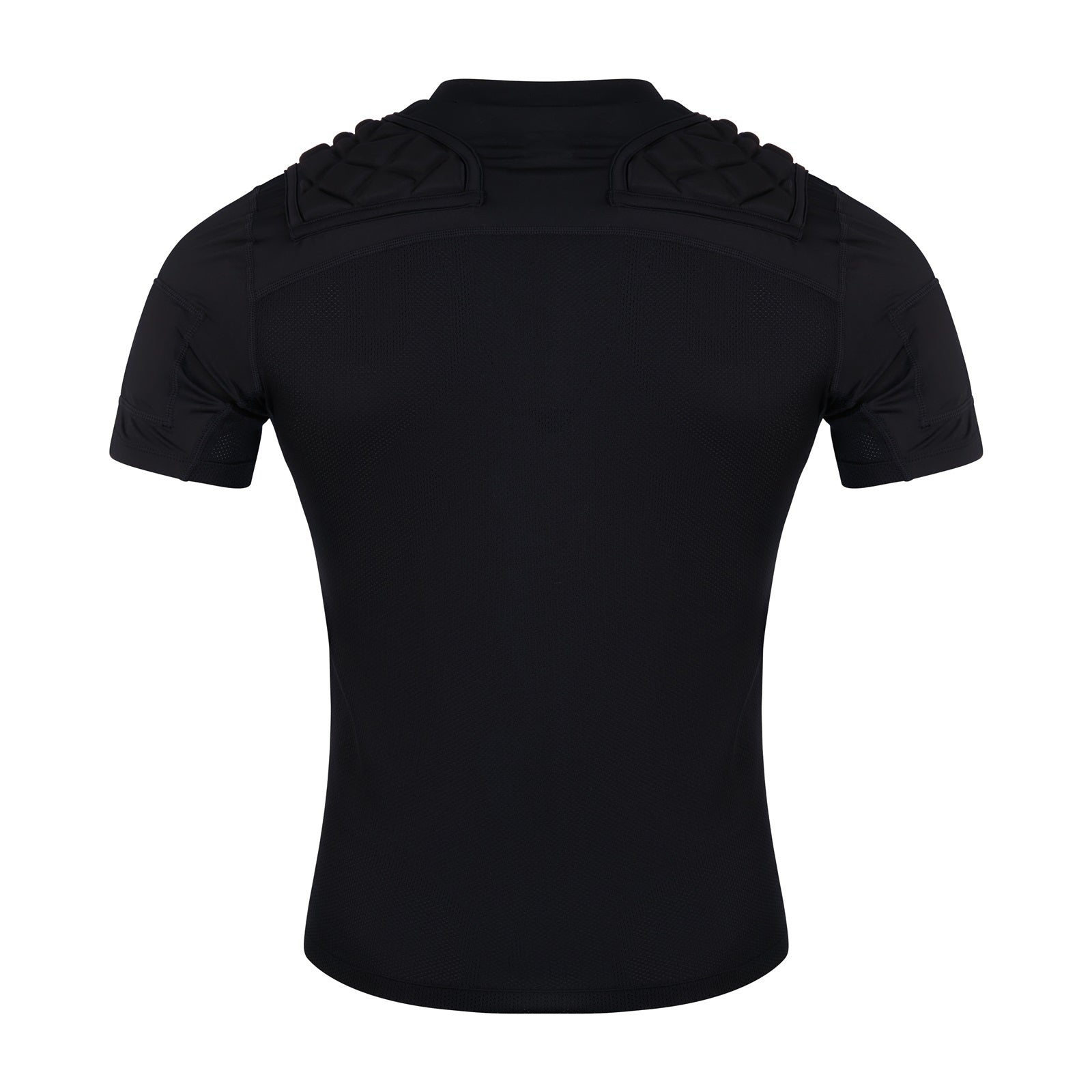 Canterbury rugby Pro Protection Vest in black and white, designed for impact protection and durability during matches.