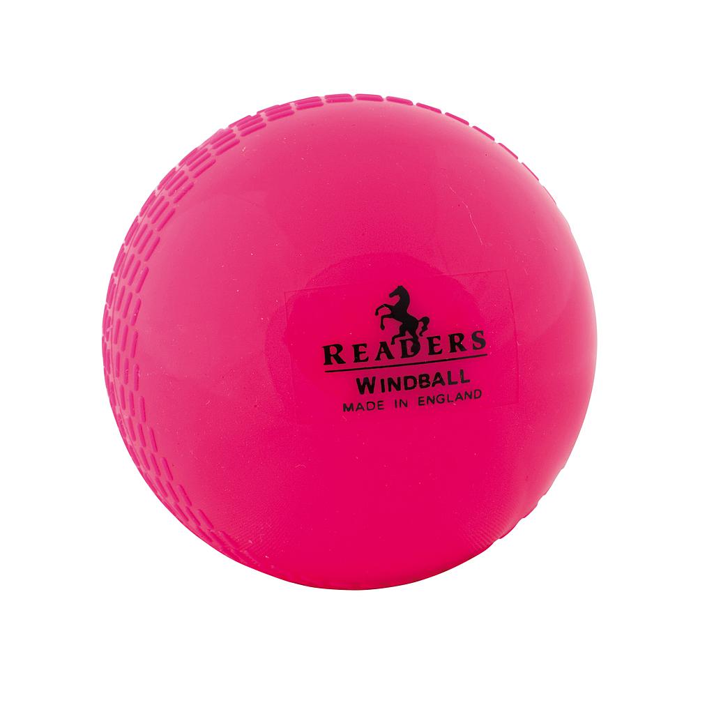 Readers Windball Training Cricket Ball, sporting goods, close-up of red cricket ball with white seam for practice and training.