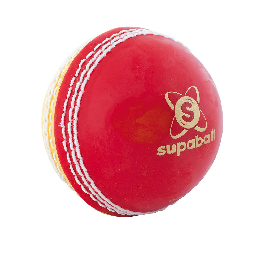Readers Supaball Training Cricket Ball, a yellow sporting goods cricket ball designed for training and practice.