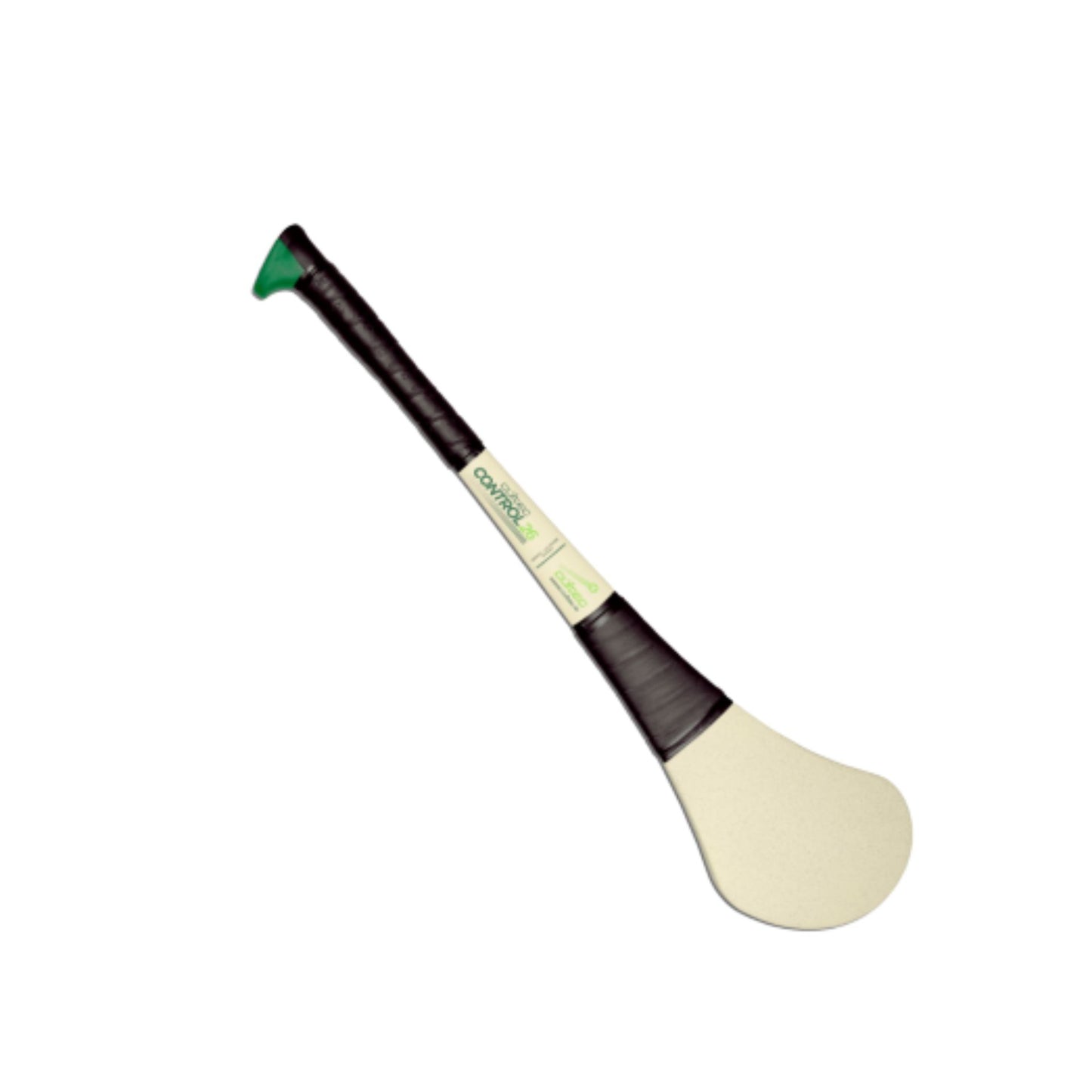 Cúltec Control Composite Hurling Stick with black and yellow design, lightweight sporting equipment for hurling gameplay.