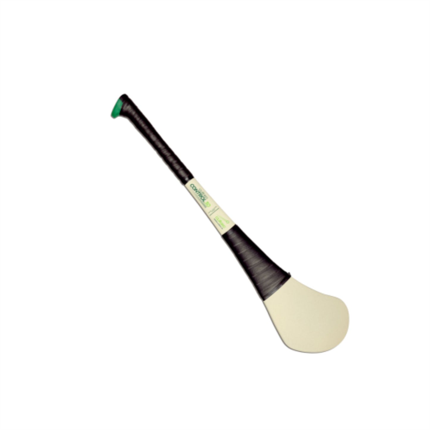 Cúltec Cultec Control Composite Hurling Stick with black and white design, lightweight sports equipment for hurling gameplay.