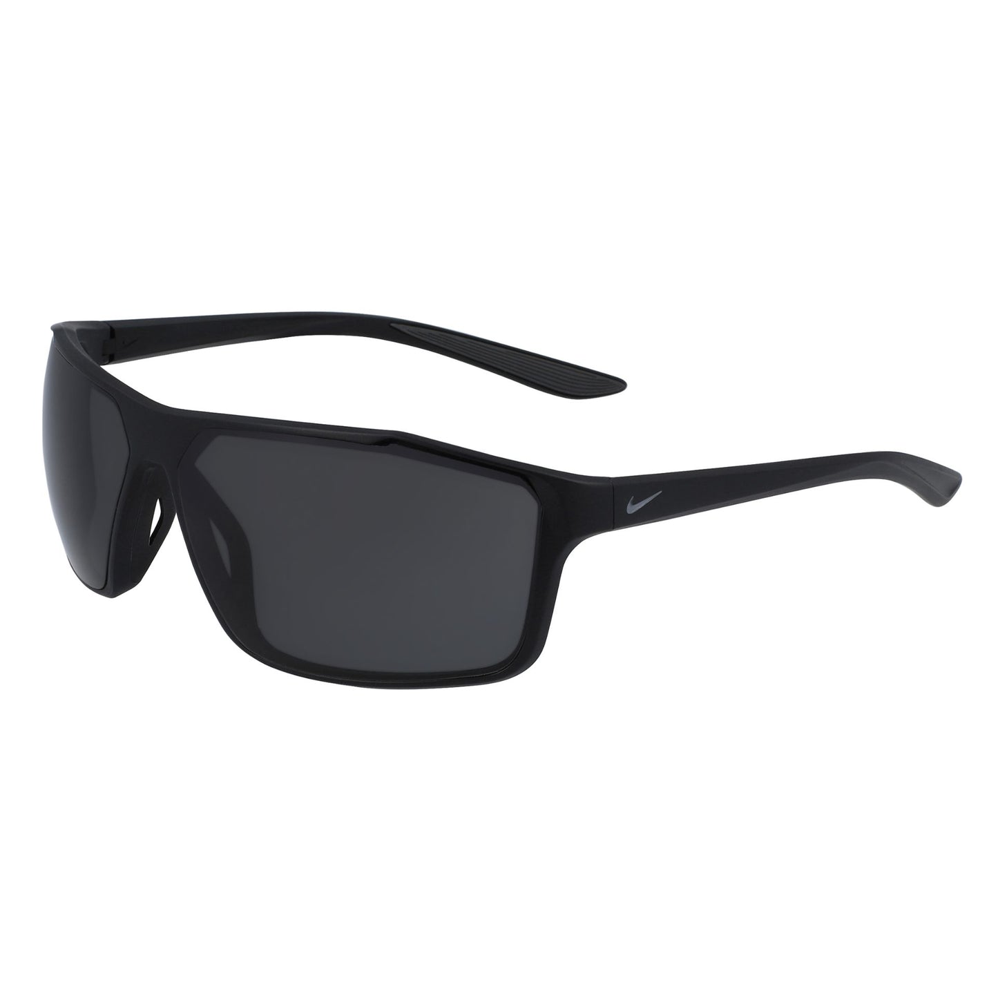 Nike Windstorm sports performance sunglasses with sleek black frame and tinted lenses, designed for active outdoor sports.