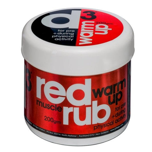 D3Tape Red Warm Up Pre & During Muscle Rub 200G