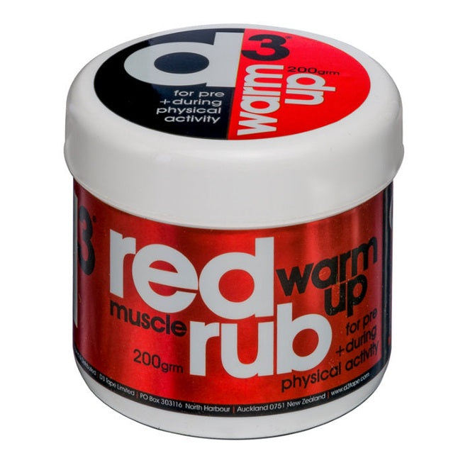 D3Tape Red Warm Up Pre & During Muscle Rub 200G