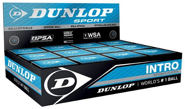 Dunlop Intro Squash Balls 1 Ball Box of 12