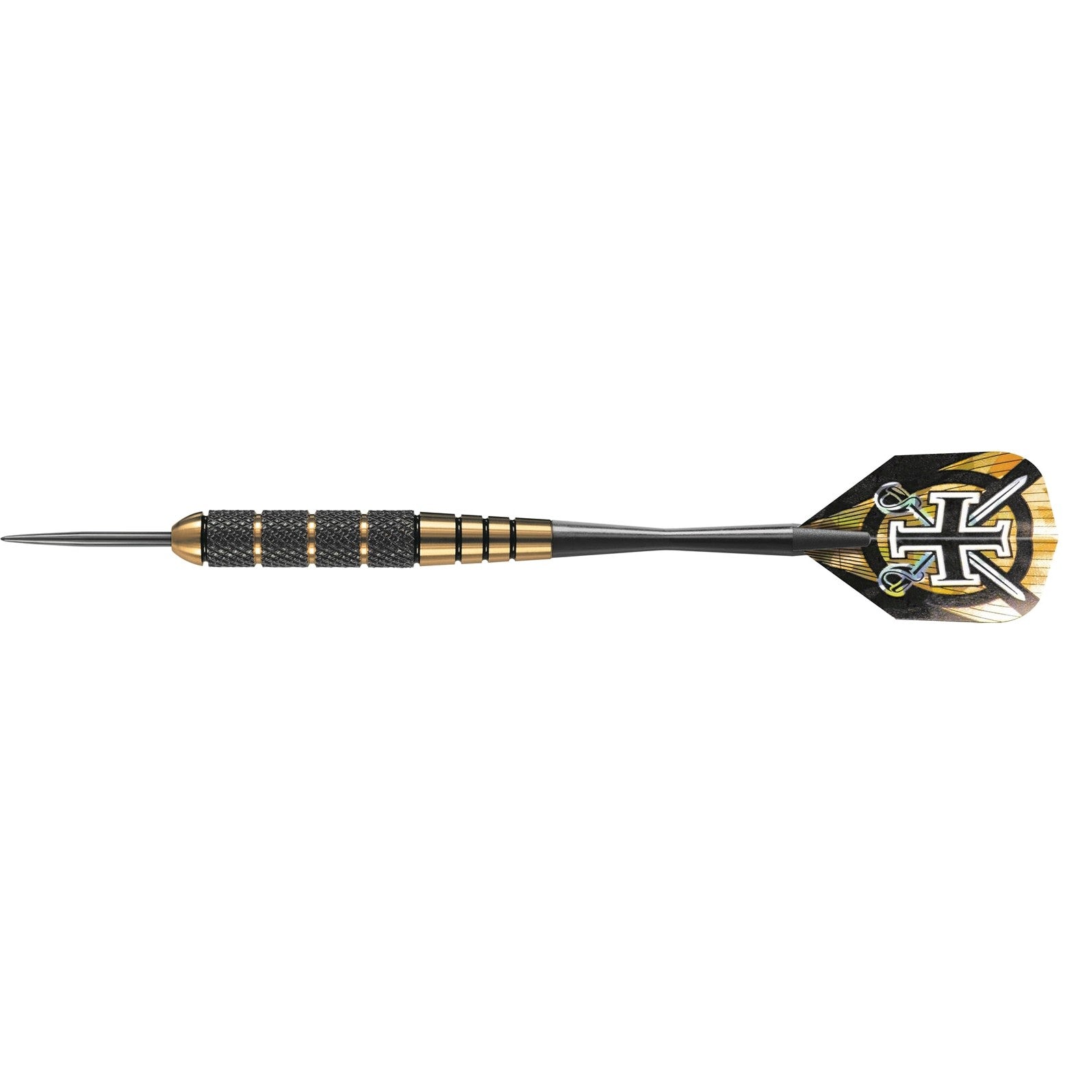 Harrows Voodoo Brass Darts set with three precision brass darts for competitive gameplay and accuracy.