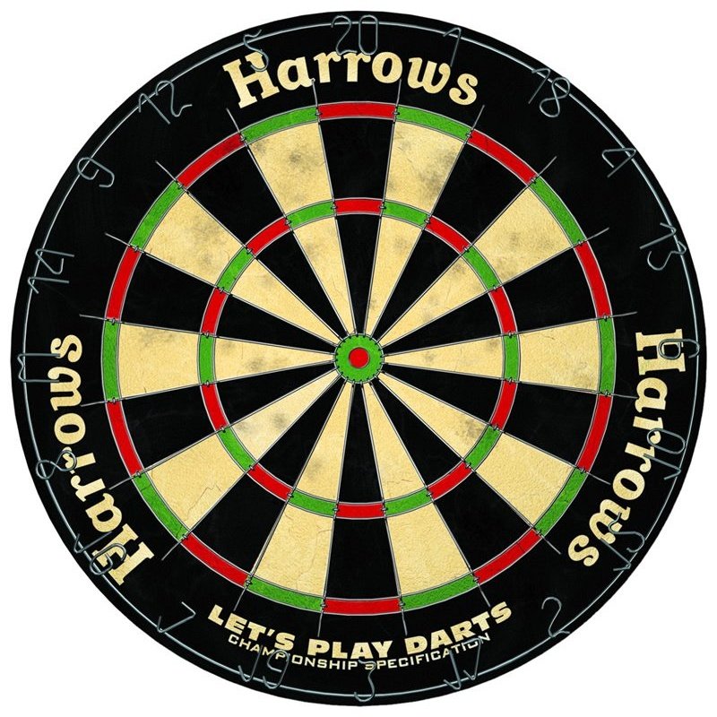 Harrows Dartboard Lets Play Game Set