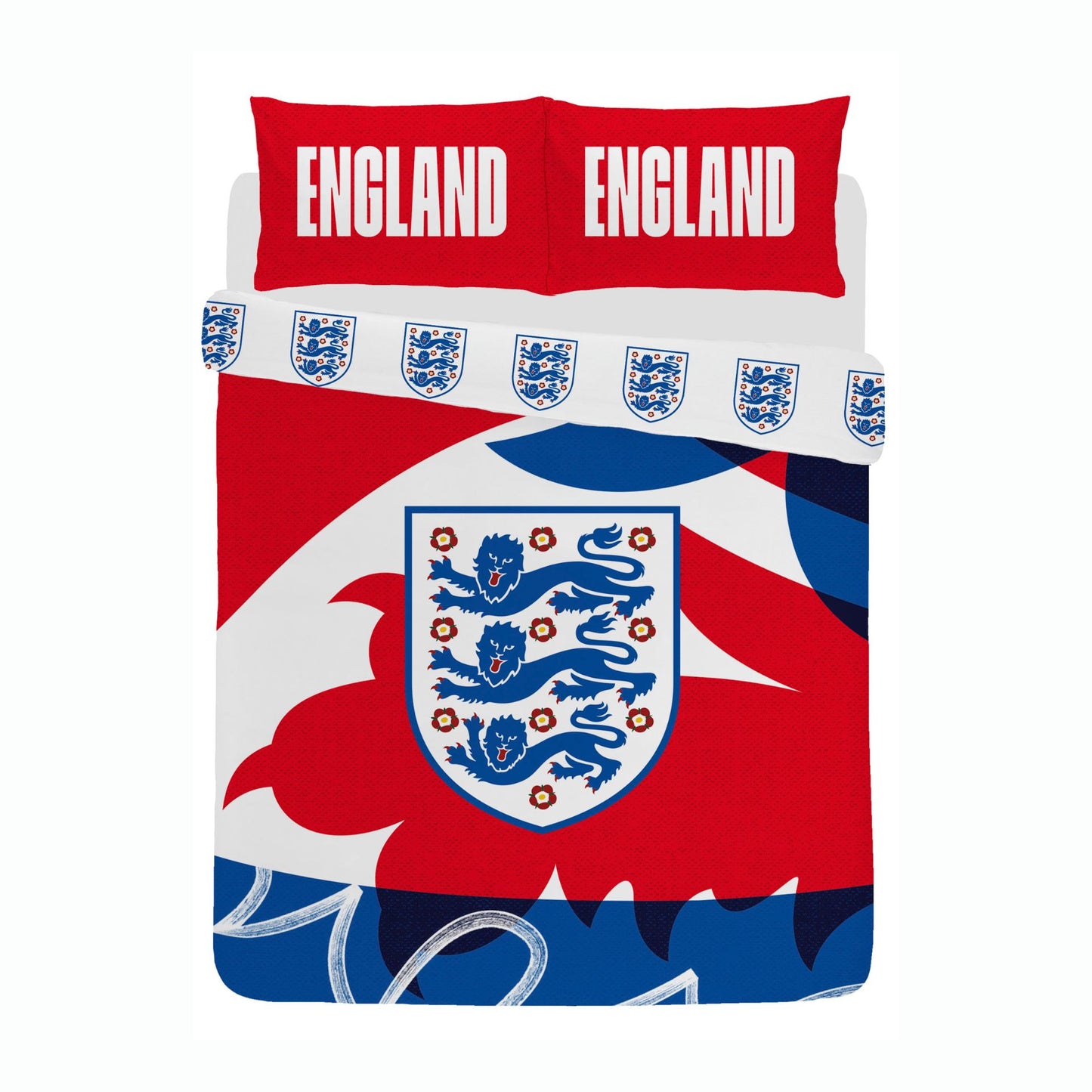 England team merchandise bedding set with sports-themed design for fans, featuring team colors and logo on a comfortable bedding set.