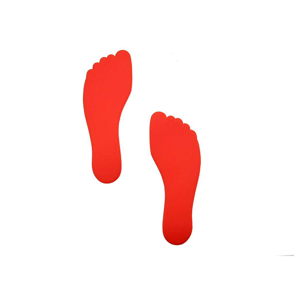 Pre-Sport Foot Floor Marker pack of 6 for sports training, featuring bright, durable plastic markers on gym floor for agility drills.