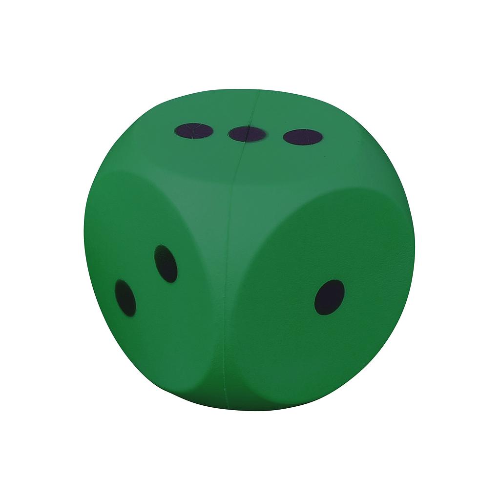 Pre-Sport coated foam educational dice showing numbers 1 to 6, 14cm size, used for learning and sports activities.