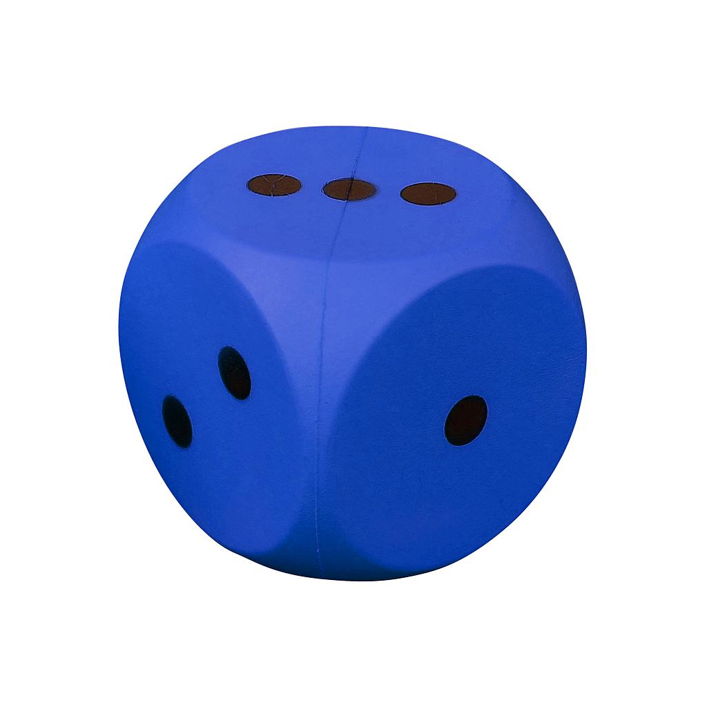 Pre-Sport coated foam educational dice, 14cm with numbered sides 1-6, ideal for learning and classroom activities.