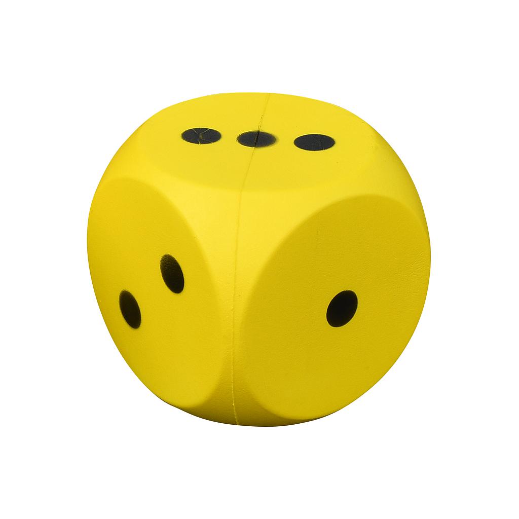 Pre-Sport coated foam dice, 14cm with numbered sides 1-6, ideal for educational and sporting activities.