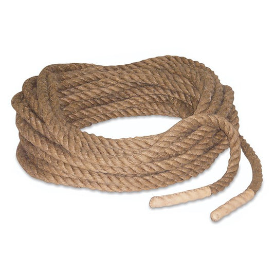 Pre-Sport 30m jute tug of war rope for outdoor sporting games, durable and thick natural fiber rope for team competitions.