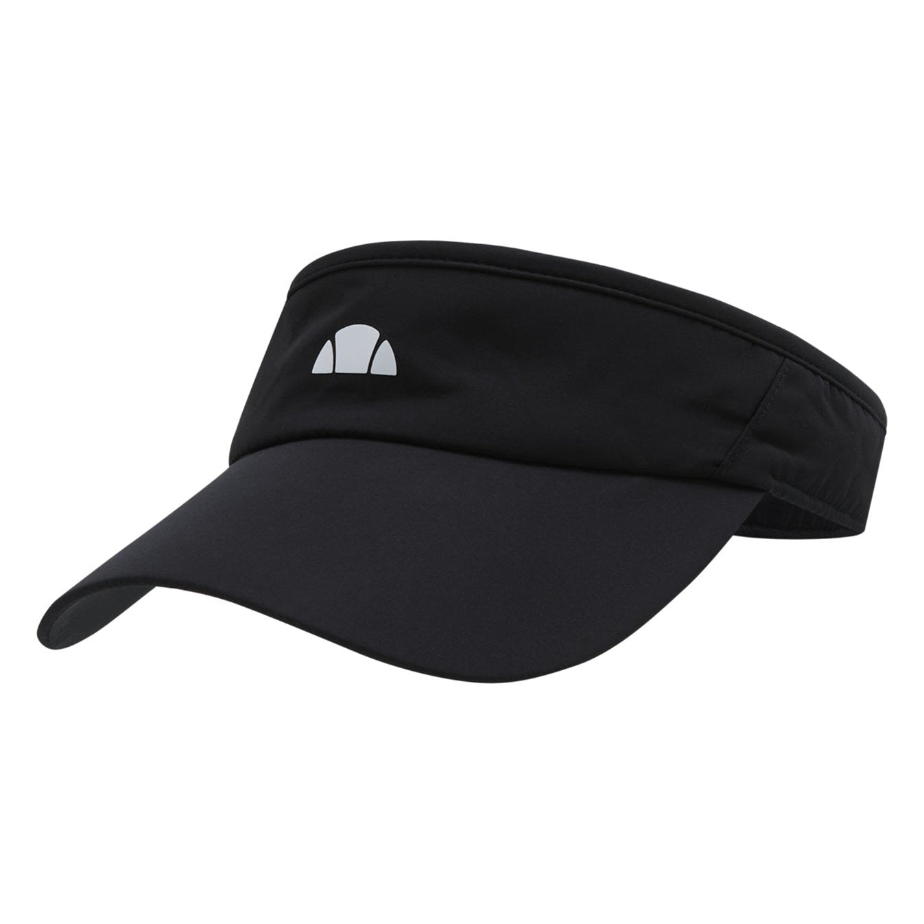 Ellesse Temrila visor in black with adjustable strap, lightweight sports accessories with the Ellesse logo for sun protection and style.
