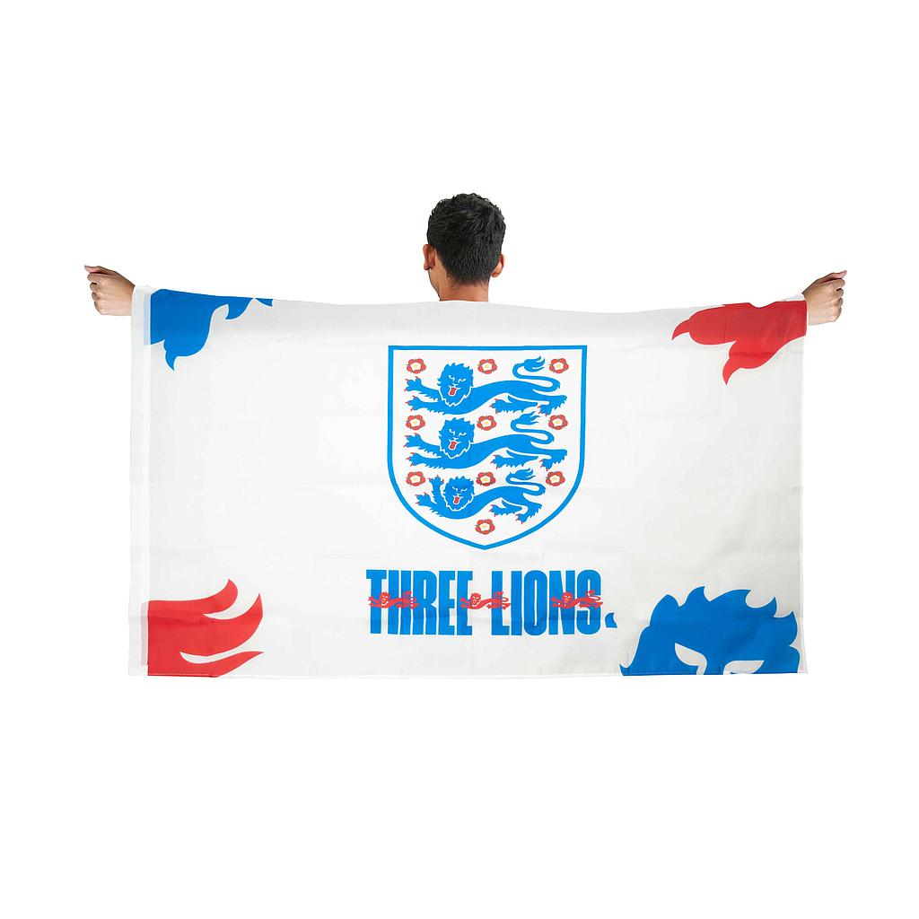 England FA Cape Flag 5ft x 3ft with arm holes, sporting goods by Team Merchandise, features the England football team logo and colors.