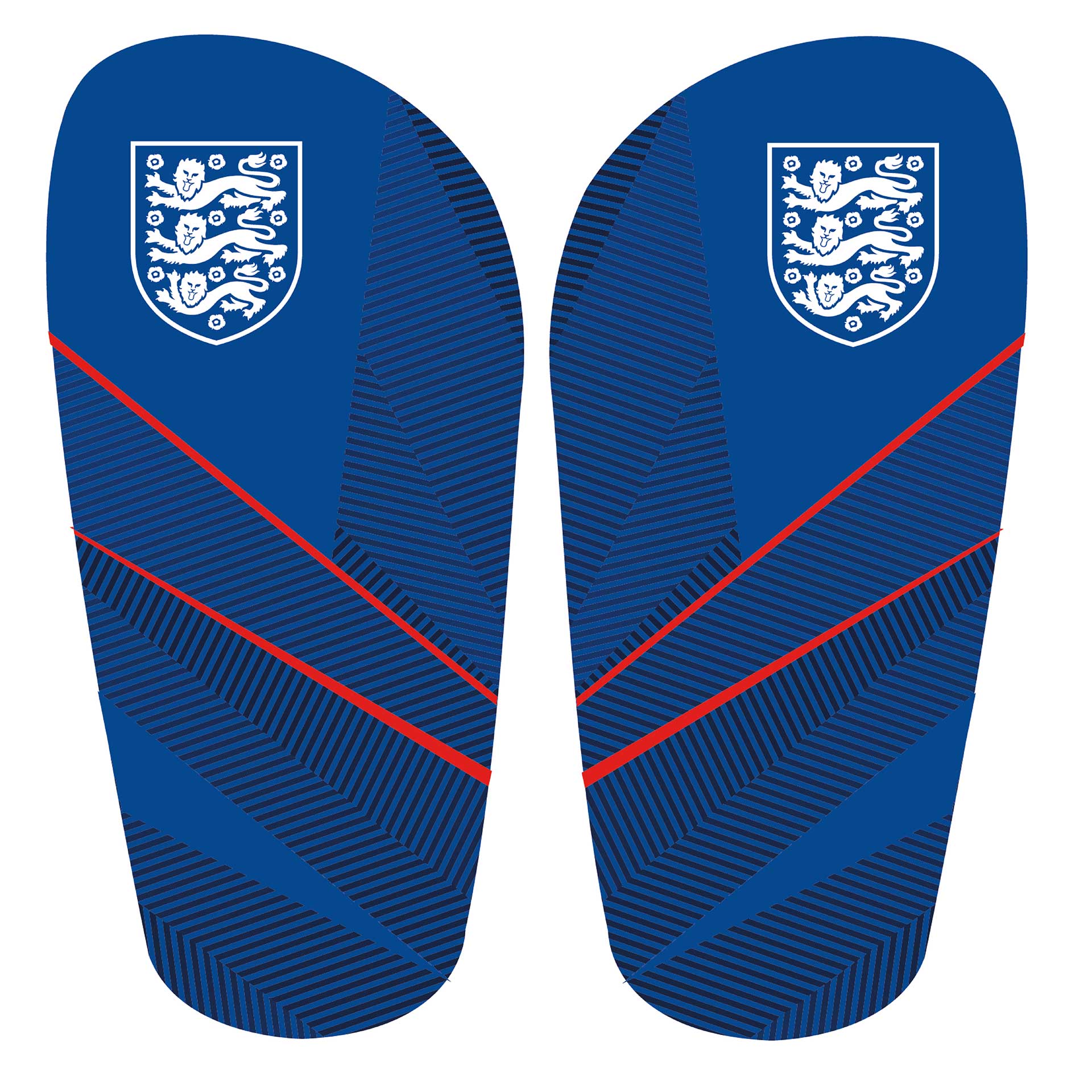 Team Merchandise slip-in shin guards for sports, featuring padded protection and adjustable straps for secure fit.