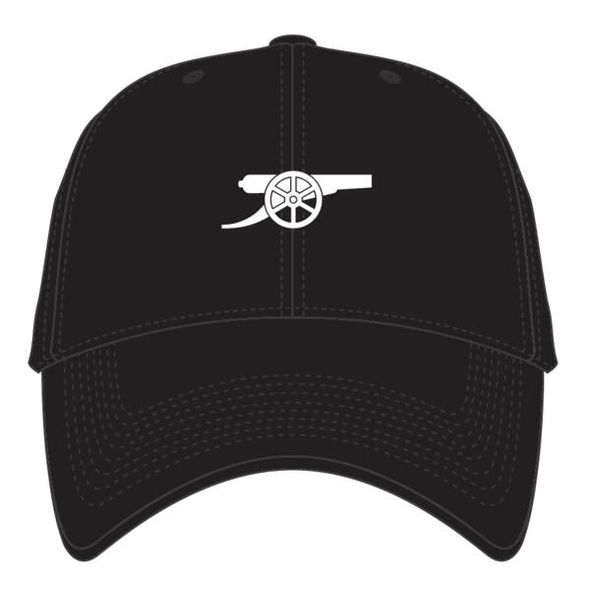 Black 47 Arsenal Basic Cap with team logo, adjustable strap, and sporty design for fans and sports enthusiasts.
