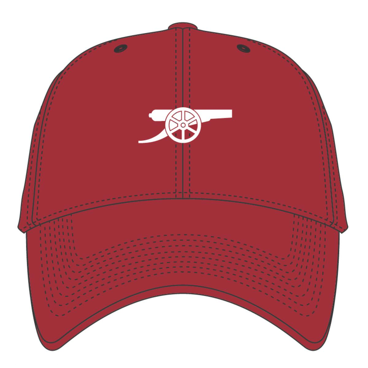 Black 47 Arsenal Basic Cap with adjustable strap and embroidered team logo, perfect for sports fans.