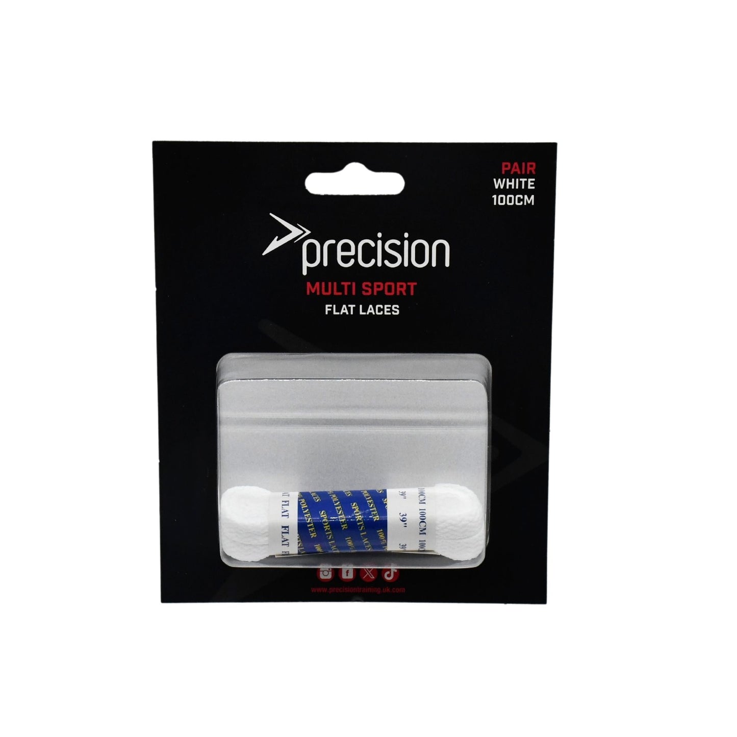 Precision flat laces for sports shoes, single pair, durable and lightweight, ideal for athletic footwear.