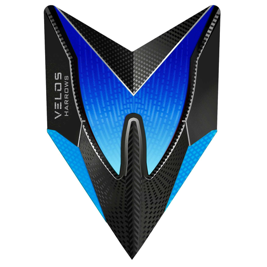 Harrows 100 Micron Velos Flights set for darts, featuring lightweight, durable dart flights with vibrant design.