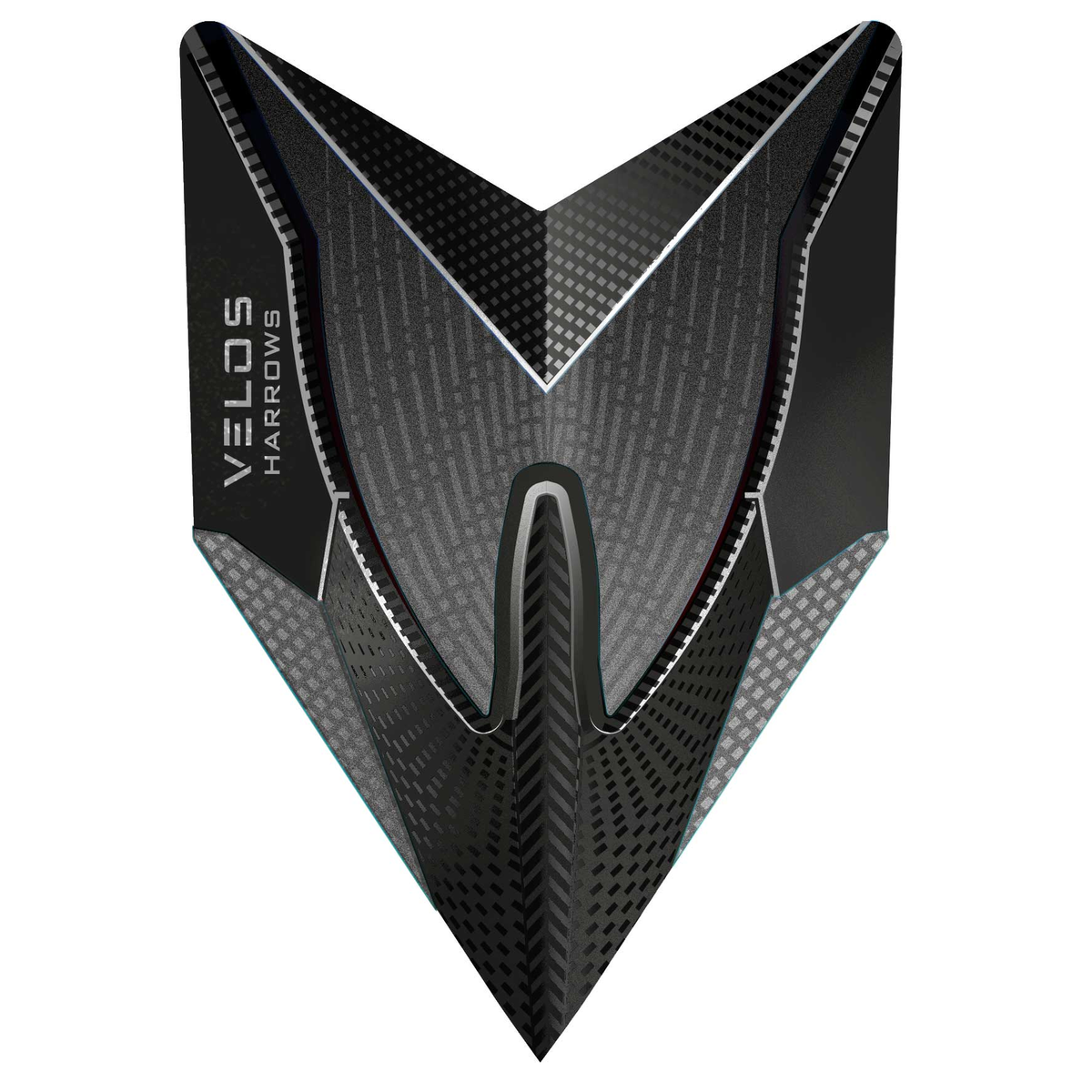 Harrows 100 Micron Velos Flights Set for darts, featuring lightweight, durable dart flights with vibrant design.