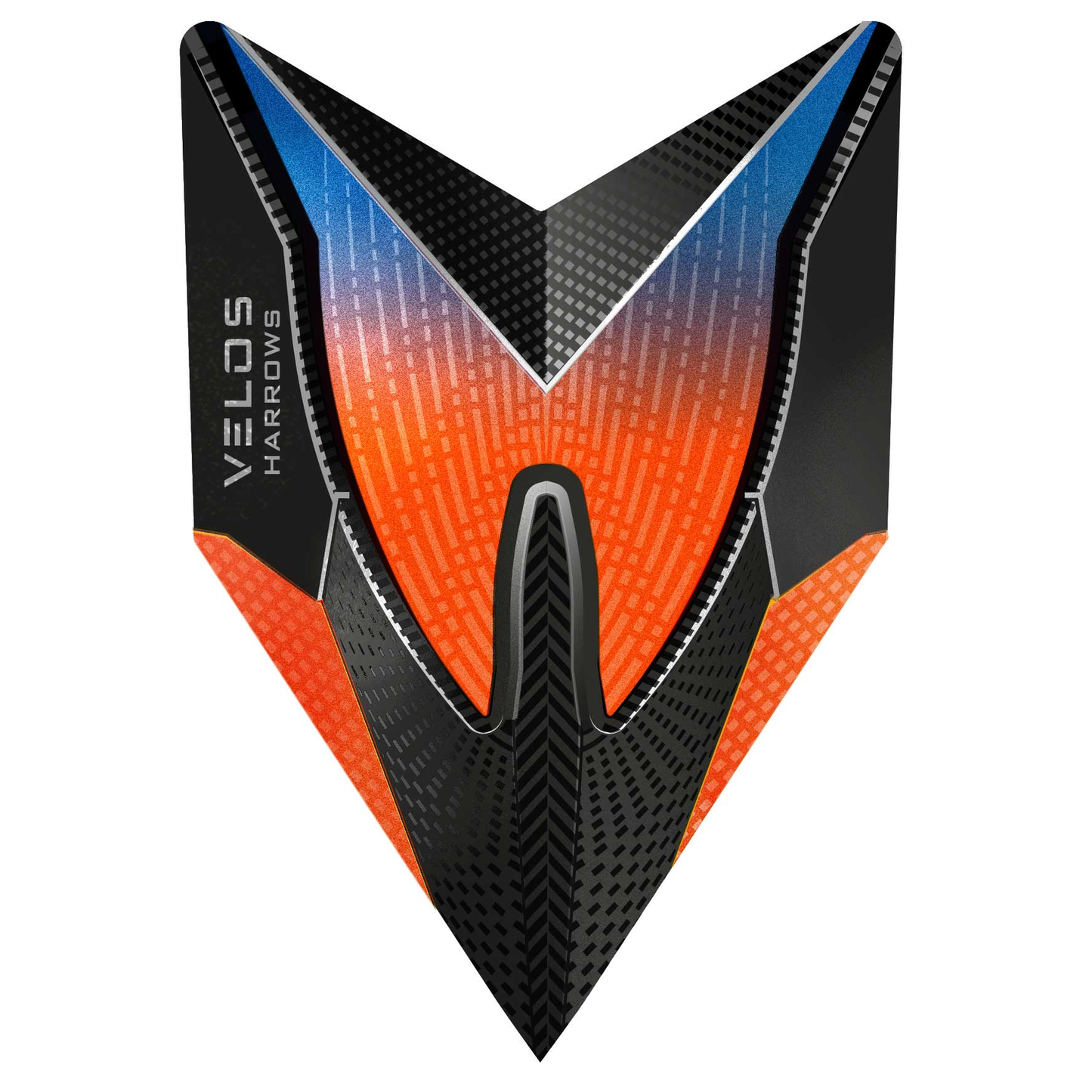 Harrows 100 Micron Velos Flights Set for darts, featuring vibrant, lightweight flights designed for durability and performance.