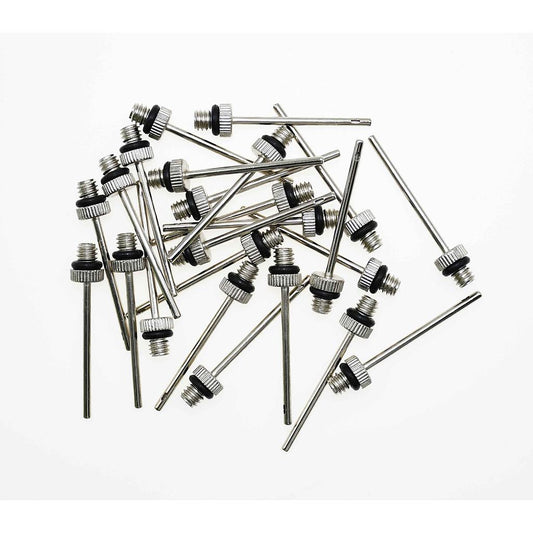 Precision Thin Needle Adaptors for sporting goods, 24-pack, small, lightweight adapters suitable for various equipment.
