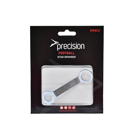 Precision football stud spanner for sports footwear, featuring a compact tool design for easy stud tightening and removal.