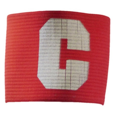 Football captain's armbands by Cartasport with bold team colors and design, worn on the upper arm during matches.