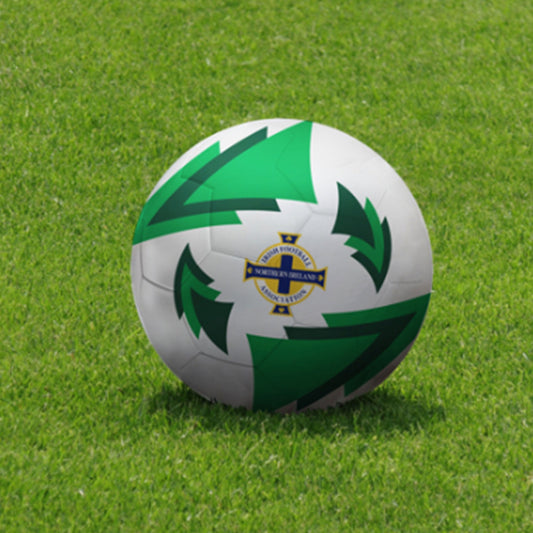 Northern Ireland Surge Replica Football Size 5 by Foco, sporting goods, with team logo and detailed surface design.
