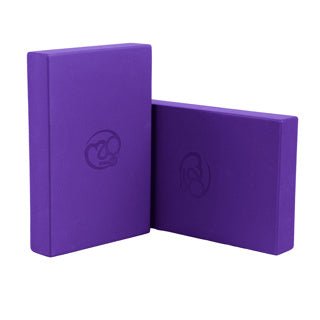 Fitness Mad KEEPFIT yoga block in blue, made of foam for support and stability during yoga practice.