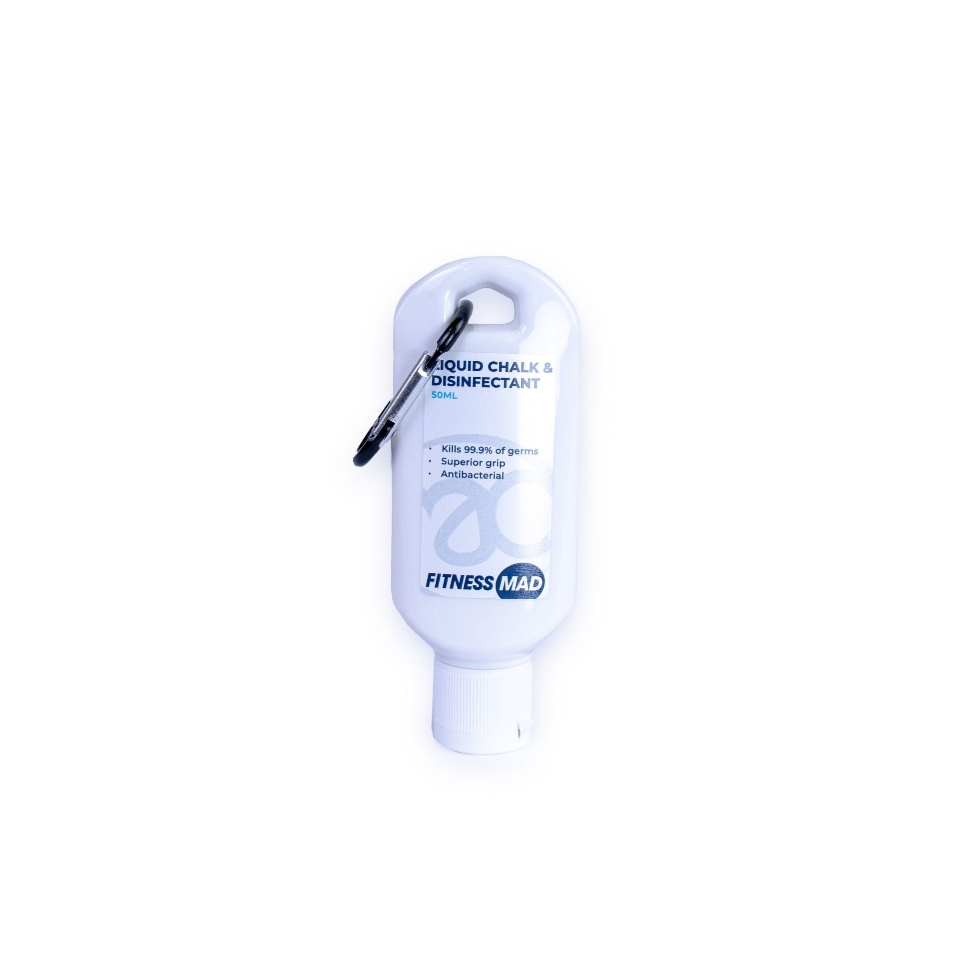 Fitness Mad Liquid Chalk 50ml bottle for improved grip and hand support during sports and weightlifting activities.