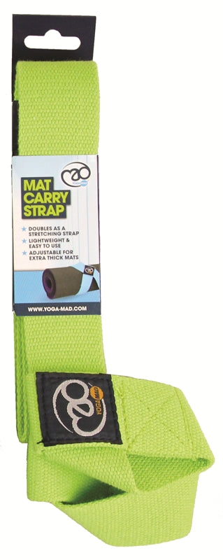 Fitness Mad Yoga Belt + Carry Strap - Green