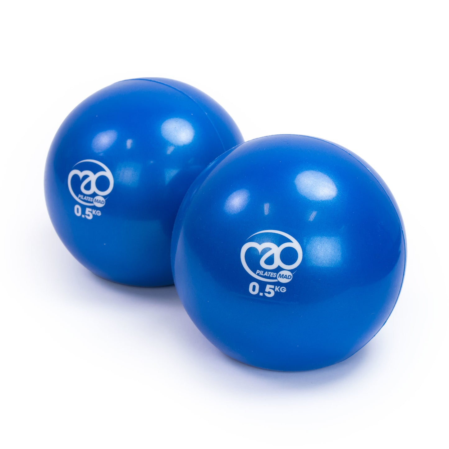 Soft Pilates weights by Fitness-Mad for Pilates exercises, shown with comfortable grips and soft exterior in the Sporting Goods category.