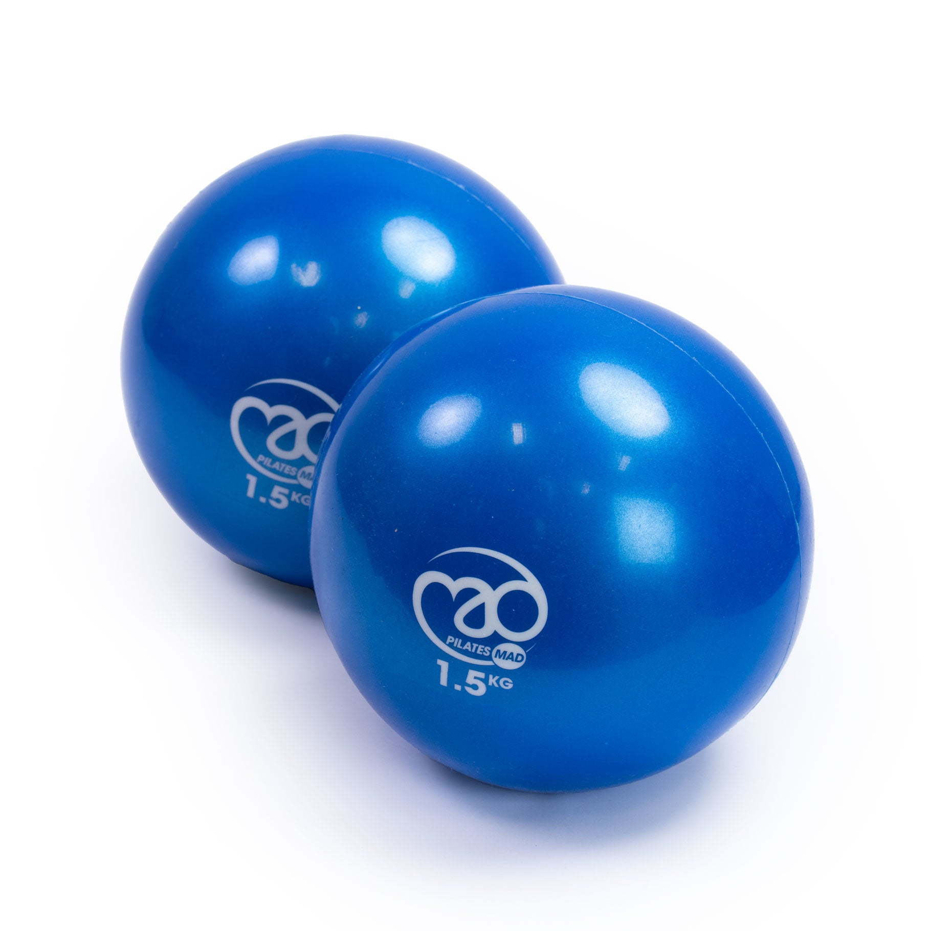 Fitness-Mad Soft Pilates Weights for exercise, showing two lightweight, soft-handled weights on a white background.