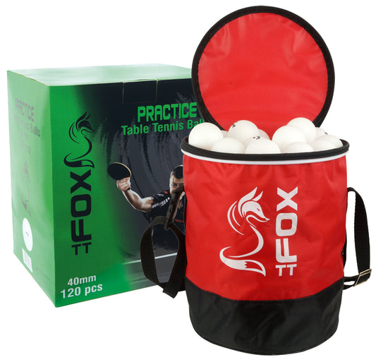 Fox TT Practice Table Tennis Balls & Bag Pack of 120