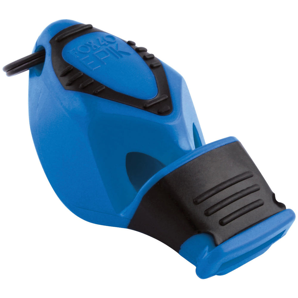 Fox 40 Epik CMG safety whistle with strap, featuring bright red color and compact design for emergency signaling and safety.
