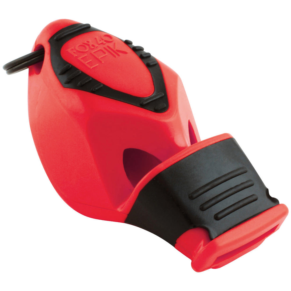 Fox 40 Epik CMG safety whistle with strap, compact and durable emergency whistle for outdoor safety and signaling.
