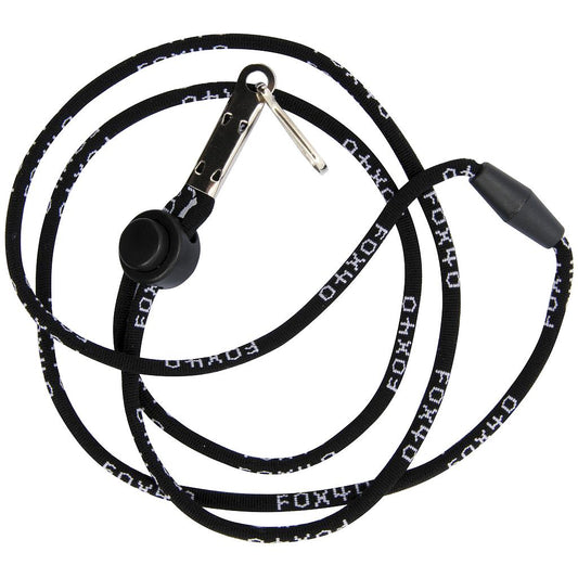 Fox 40 Breakaway Neck Lanyard for sporting goods, with adjustable strap and breakaway safety feature, in vibrant colors.
