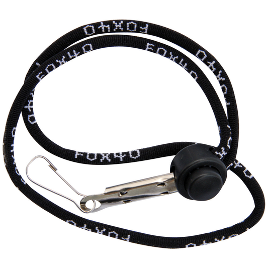Fox 40 Wrist Lanyard for sporting goods, featuring adjustable strap and secure clip, designed for easy access and safety.