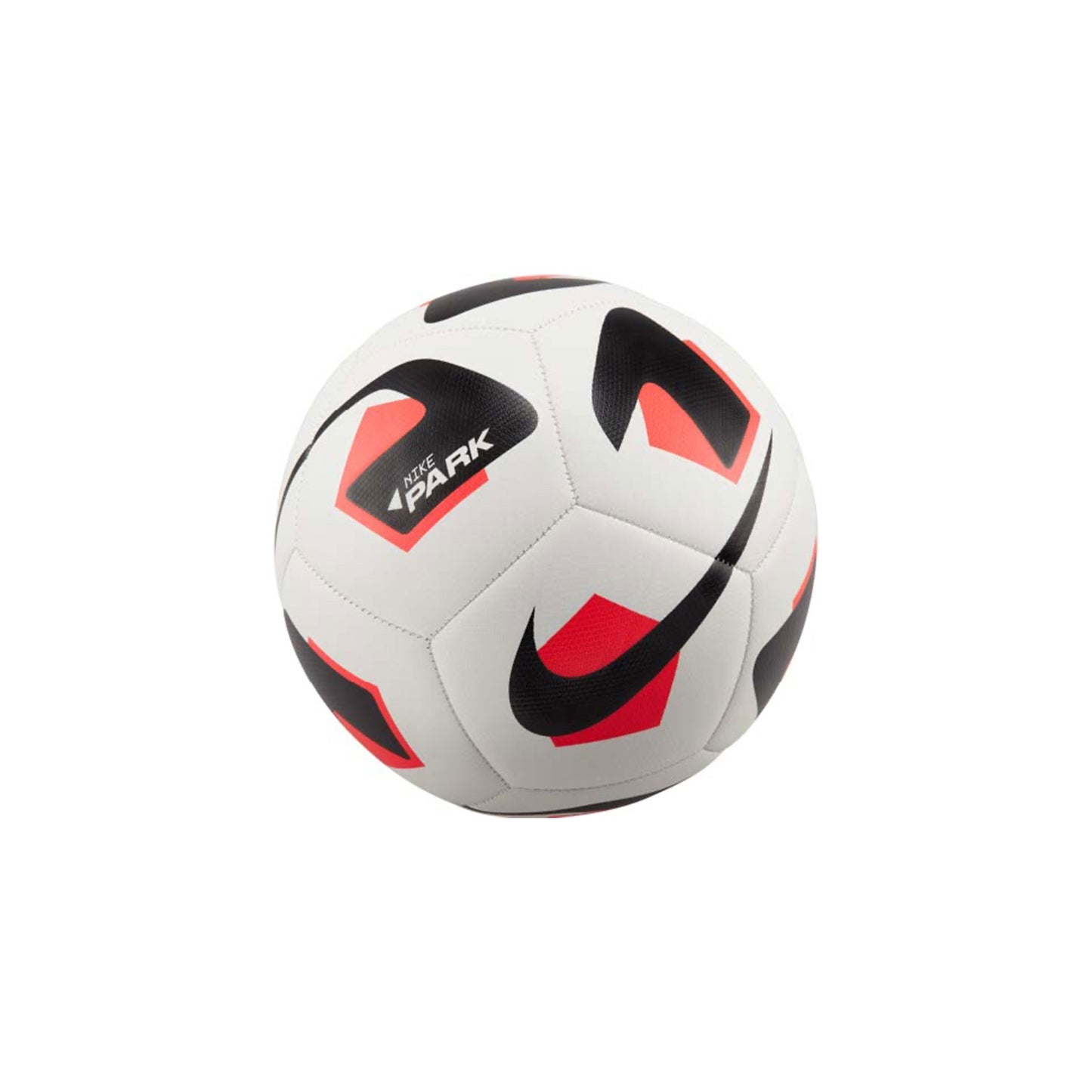 Nike Park 2.0 football for training and match play, featuring a white and red design with Nike branding.