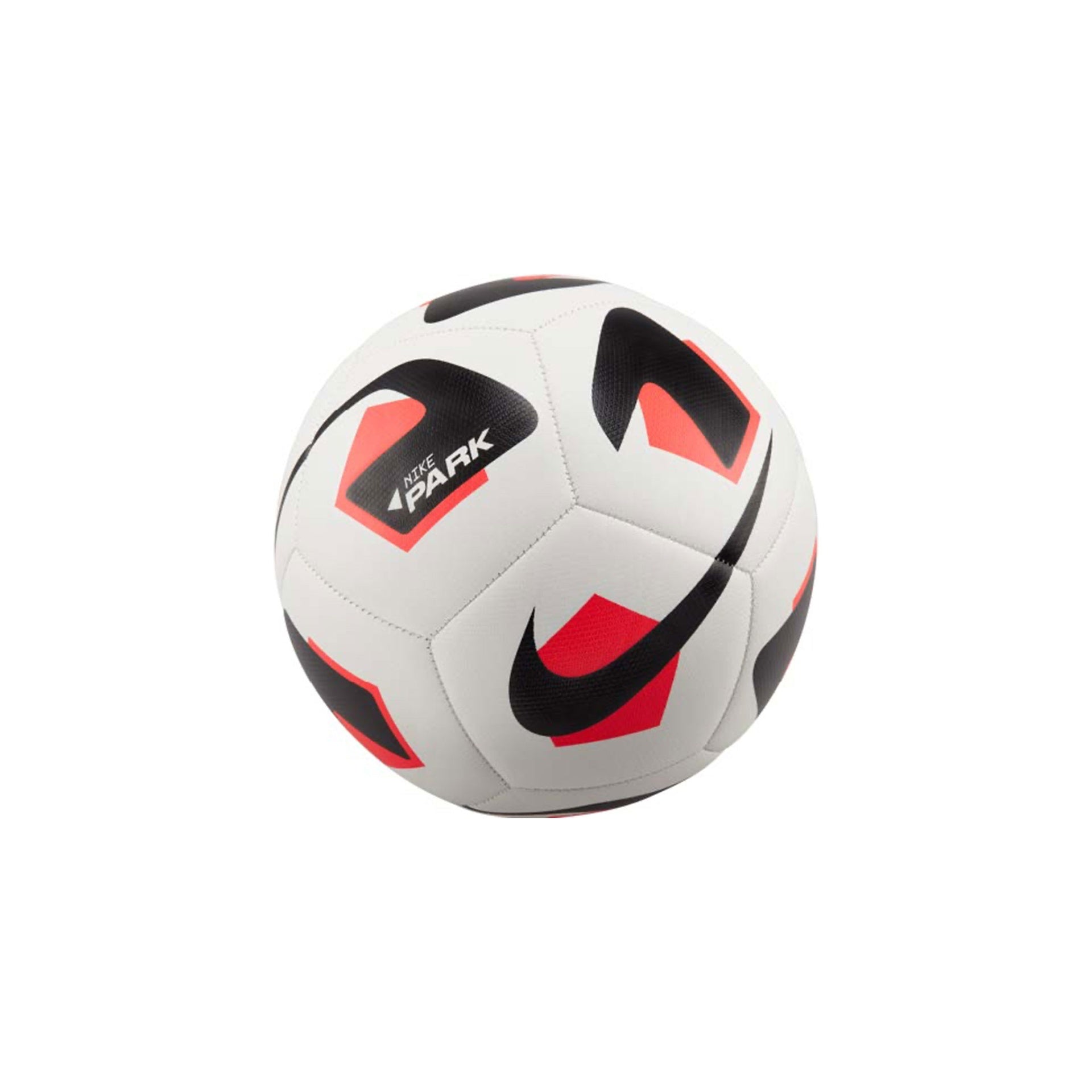 Nike Park 2.0 football for training and match play, featuring a white and red design with Nike branding.
