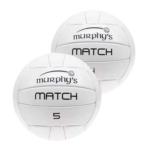 Murphy's Gaelic match ball, sporting goods, featuring the brand logo and traditional design for Gaelic football matches.